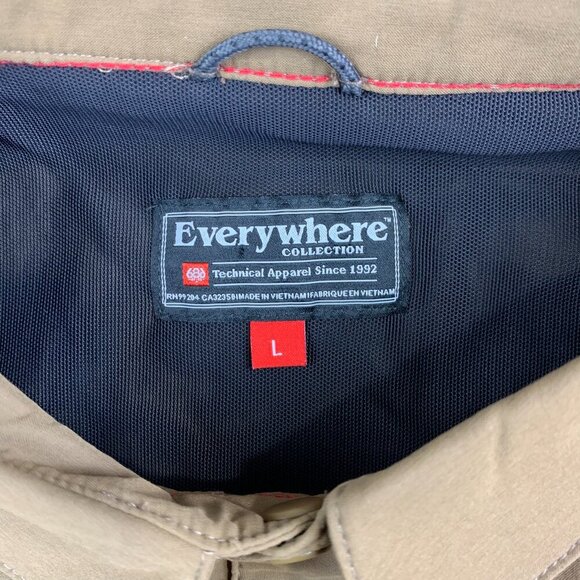 686 Mens Large Beige Everywhere Snap Up Shirt Button Up Nylon Stretch Outdoor - Picture 3 of 14